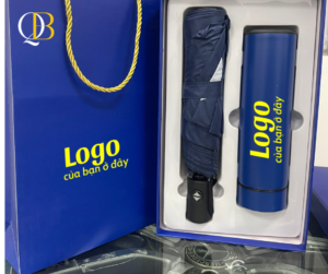 Ô và bình nước in logo thương hiệu